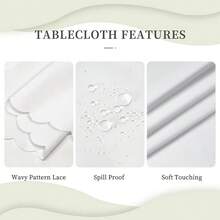 Cardinals On A Snowy Branch With A Poetic Message Of Remembrance And Peace Round Tablecloth 60 Inch Round Table Cloth For - Heavy Duty Washable Fabric - For Buffet Table, Holiday Party, Dinner, Wedding - 白色 - 查看 3