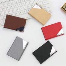 Creative & Fashionable Stainless Steel Business Card Holder With Flip Cover And Angled Design - Angled Business Card Holder - View 3