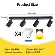 CANMEIJIA GU10 Black Linear/Round Recessed Ceiling Light, Aluminum Modern Home Decor LED Downlight, Replaceable GU10 Bulb, Suitable For Living Room, Dining Room, Bedroom, Kitchen, Hallway, Cafe, Exhibition Hall, Reading Room, Hotel, Clothing Store, Showroom