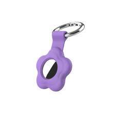 1pc Flower Shaped Silicone Protective Case With Keychain, Compatible With Apple AirTag Tracker, For Backpack, Keys, Pets And Other Items Anti-Lost Protection