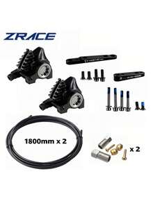 ZRACE XG Road Hydraulic Brake,Flat Mount Caliper, ICE-TECH Pads, BMX Raceing, Full CNC Lightweight-Black