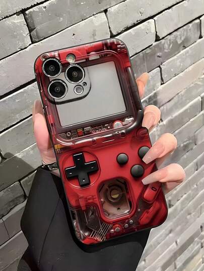 1pc Precision Perforated Edged Game Console Colorful Thick Anti-Drop Painted Phone Case/Cover Compatible With IPhone 17pro/17Air /17/17promax16/11/16pro/16plus/16promax/16e/15Promax/13/14/12/XS/XR/7G/8P, Compatible With Samsung Galaxy, Redmi
