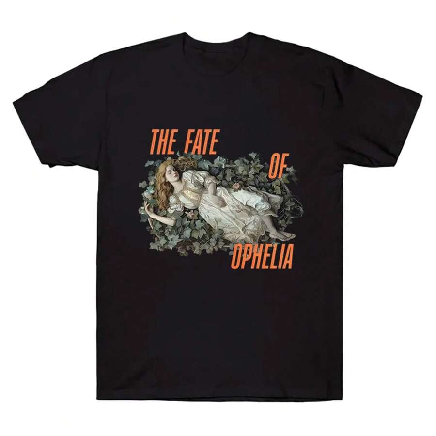 Ropa casual de algodón unisex Camisetas del álbum The Fate of Ophelia TS The Camisetas de verano de manga corta - Negro - Ver 1