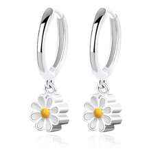 女士精美垂坠耳环 - 銀色 - 查看 2