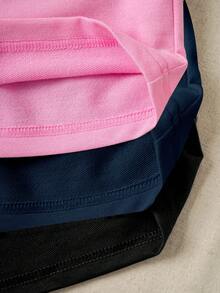 3 Packs Solid Elastic Waist Knotted Relaxed Athletic Shorts - Multicolor - View 7