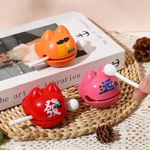 Portable Wooden Fish Shaped Stress Relief Toy, Cute Percussion Instrument For Relaxation - Multicolor - View 3