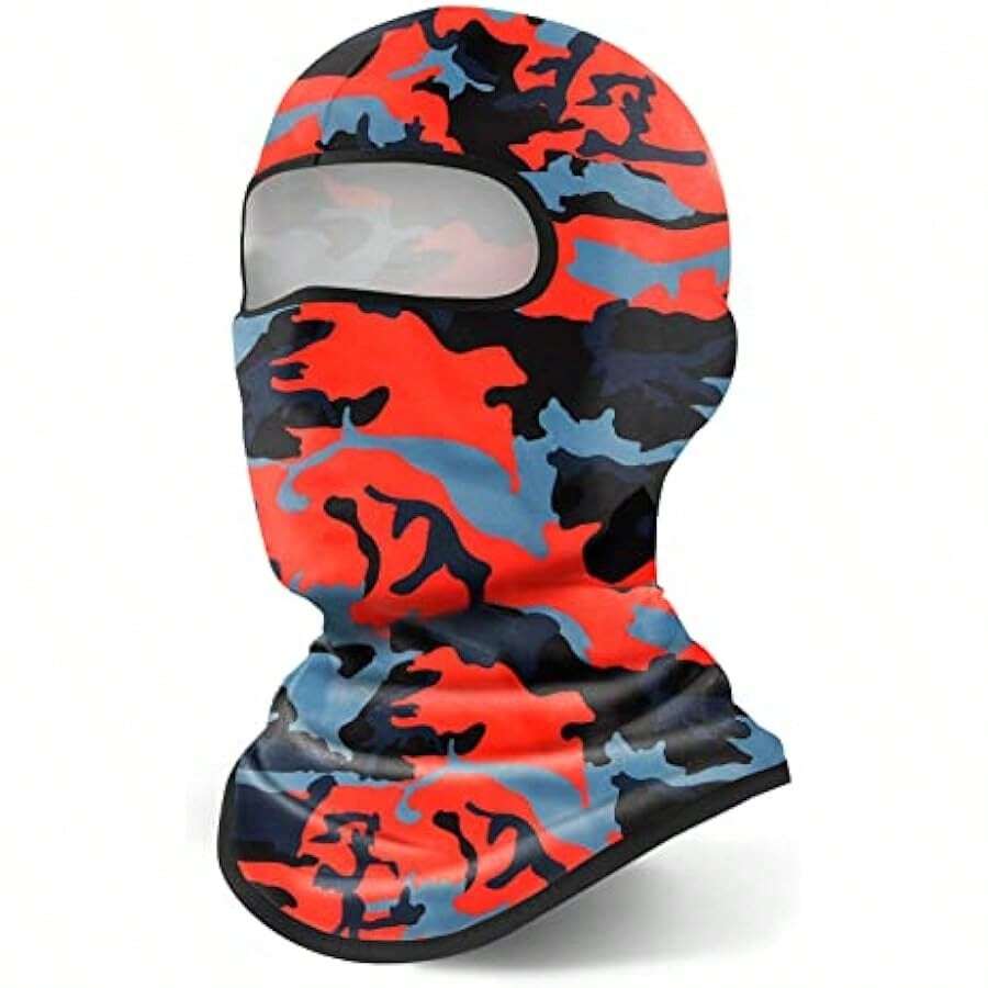 Cycling Face Mask Ski Mask For Men And Women, Winter Face Mask, Shiesty For Skiing, Snowboarding &Amp; Motorcycle Local Shipping 
﻿ - 迷彩紅 - 查看 1