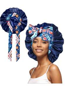 Set de 6 gorros para dormir, incluye gorro de seda para dormir, gorro para dormir de 7 días, gorro rizado para dormir, gorro de satén para dormir, diadema de gorro casual cómodo para dormir para mujeres - Multicolor (6 piezas) - Ver 9