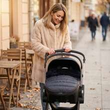 婴儿推车睡袋，加厚防风保暖，适合新生儿，防踢设计，秋冬季适用 - 彩色 - 查看 5