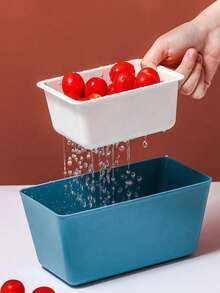 2-Tier Candy & Snack Tray, Household Watermelon Seed Cracker Holder, Square Fruit Plate - Multicolor - View 12