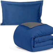 Juego de Edredn King Size de 3 Piezas, Microfibra Cool-Soft Ultra Suave, Edredn Acolchado Reversible con 2 Fundas, Relleno Hollowfill - Blanco+King Size - Ver 2