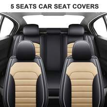 5 Seats Car Seat Covers Fit For Hondas CRV CR-V Full Set Premium Faux Leather Front Rear Back Seats Pu Leather Seat Protectors - 5 seats covers - 查看 13