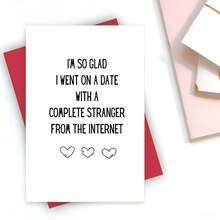 Funny Creative Greeting Card Anniversary Greeting Card, Happy Valentine's Day - Red - View 5