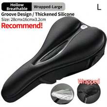 1pc Silicone Thick Bike Bicycle Cycling Saddle Seat Cover Cushion Pad Bicycle Accessories - Multicolor - View 4