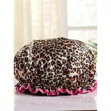 1pc Shower Cap, Women's Reusable Waterproof Elastic Shower Cap, Suitable For Long Hair Home Bathroom Decor Fall Decor Back To School - Multicolor - View 8