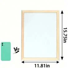 复古木框磁性白板，带框软木板，橡木框架，装饰性壁挂式软木板，是办公室和家居装饰的理想之选，可用作家庭学校留言板或愿景板，是返校季必备品 - 彩色 - 查看 4