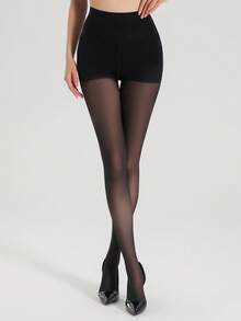 1 Pair Of Black-Toned Women's Socks With Cat Jacquard Pattern On The Soles, Anti-Slip And Privacy Protection Design, Tight Pants, Fashionable And Sexy, Thin And Breathable, Suitable For Daily Commuting, Versatile Base Layer Pantyhose