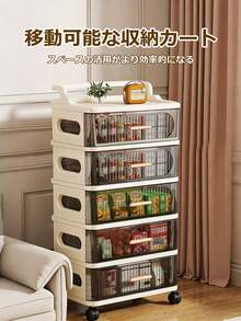 Storage Box, Drawer Cabinet For Bedroom, 4/5 Tier Chest, Transparent Panel, Stackable, No Assembly Required, Space-Saving, Stylish Design, For Organizing Clothes, Miscellaneous Items, Snacks, Etc., Suitable For Rentals, Single Living, And Small Homes, Multipurpose Storage Furniture - Nhiều màu - Xem 2