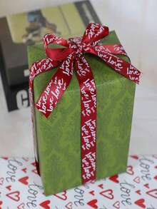 1条5码情人节红色缎带，蛋糕装饰包装缎带，表达爱意的花卉缎带 - 彩色 - 查看 7