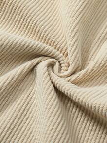 Men's Corduroy Lightweight Casual Trousers For Spring And Summer, Comfortable To Wear, With Drawstring And Pockets, Machine Washable. - Apricot - View 6