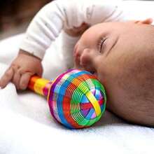 Baby maracas for early stimulation with contrasting colors and pleasant sound Handmade in Mexico stimulate baby's mind with colors sound and texture - Multicolor - Ver 5