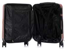 R.Leone Valigia da 1 Fino a Set 4 Trolley Rigido grande, medio, bagaglio a mano 55x40x23 cm Wizz, ITA Airways e bagaglio 45x36x20 cm in ABS 8005 - Blu - Visualizzare 8