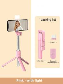 STICKMAG 1.7米/0.7米无线蓝牙自拍杆三脚架，带LED补光灯，无线遥控360°旋转手机支架，兼容 16/15/14/13/12/11e/Max/Pro/Xs/Xr/X/Plus、Galaxy S25/S24/S23/S22 Ultra和安卓智能手机、GoPro，适合旅行和自拍，情人节情侣摄影工具 - 彩色 - 查看 20