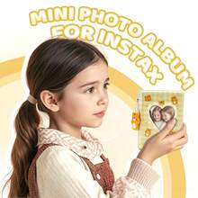 Mini Photo Album For Fujifilm Instax Mini Film, Ideal For  2x3 Photos, K Photocard Binder With Heart Cutout Cover, Hanging Hole For Pendant, 40 Pockets, 6 Styles, Pocket-Size Album (Yellow) - 黃色 - 查看 7
