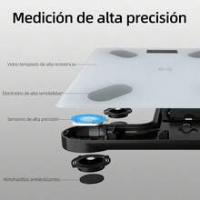 Báscula Digital Corporal, Báscula Inteligente Bluetooth 4.0, Balanza Digital de Grasa Recargable USB, Análisis Múltiple de Datos, Pesa hasta 180 kg, Compatible iOS y Android, Gestor de Peso Perfecto - Blanco - Ver 8