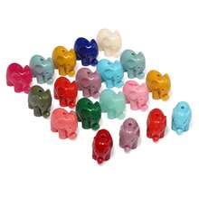 11x14mm10pcs Mix Cute Elephant Shell Beads For Diy Bracelet Necklace Crafts Jewelry Making Spacer Loose Bead Accessories - Multicolor - View 6