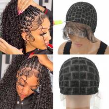 Lace Crochet Wig Cap With Baby Hair, For Making Crochet Wigs, Crochet Hats, Sewn-In Wig Caps, Breathable Lace Wig Caps, No Glue Wig Liner, Crochet Wig Caps - Black - View 12