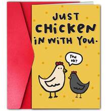 1pc Unique & Creative Greeting Card, Chicken Year Themed, Expressing Heartfelt Wishes For Family And Friends