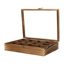 SanBouSi 1PCS Wooden Spice Box Wooden Spice Box With 12 Containers Spice Fit Box Home - Brown - View 8
