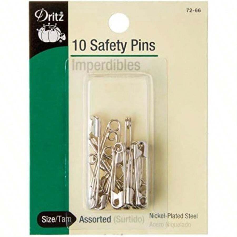 Dritz 1460 pines de , acero chapado en ní, varios tamaños ()(Size 1 & 2 10 unidades) - Multicolor - Ver 1