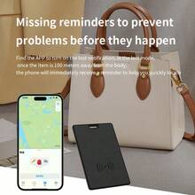 Ultra-Thin Tracking Card Wallet, Anti-Lost GPS Tracker, Smart Location Tag, Compatible With IPhone Find My App, Wireless Charging, IPX6 Waterproof (IOS Only) - Black - View 3