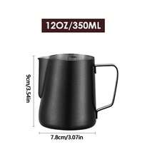 Bình tạo bọt sữa 12oz, vòi phun hơi nước cho máy pha cà phê espresso, bình hấp sữa bằng thép không gỉ để tạo hình cappuccino latte art, kèm bút trang trí, thích hợp cho mùa tựu trường. - Nhiều màu - Xem 16