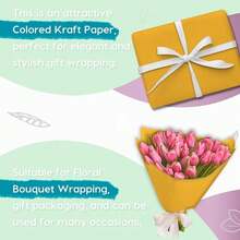 SMART&CASUAL 15\ X 450\ (37.5') Kraft Paper Roll For Art Craft Supplies Gift Wrapping Moving PacFKing  Painting Drawing Paint Easel Poster Chart Paper (Orange, 15\ W X 450\ L (37.5')) - 橘色 - 查看 5