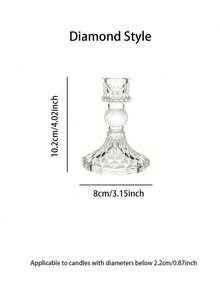 10/3/1 套装烛台，4 英寸高锥形烛台，玻璃烛台，适用于婚礼、节日、派对和窗台装饰 - 彩色 - 查看 12