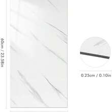 Garneck 10 Uds. Papel Tapiz De Mrmol Para Salpicaduras Adhesivo Para Azulejos De Pared Azulejos Del Metro Para Cocina Bao 24X12 Pulgadas - mármol - Ver 6