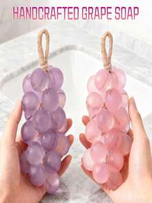 Xà phòng hương nho, xà phòng làm sạch đa năng hương thơm tự nhiên, thiết kế treo tiết kiệm không gian trang trí phòng tắm, xà phòng trang trí, đồ trang trí nhà cửa tự làm thanh lịch và lựa chọn quà tặng, thích hợp để rửa tay và quà tặng rửa tay thoáng mát. - Nhiều màu - Xem 2