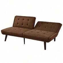 Futons - Brown + Linen + 2 Seats + Foam - View 10