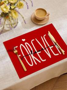 1件/4件/6件/60件装 涤纶情人节爱心精灵餐垫，防污，适用于家居、餐厅、餐桌装饰、乔迁、生日礼物 - 彩色 - 查看 22