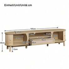 Television Stands & Entertainment Centers - Natural + MDF - View 4