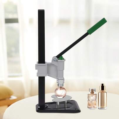 WOBENFOG Manual Perfume Bottle Capping Machine - Adjustable Height Sealer Tool For DIY, Essential Oil & Cosmetic Containers