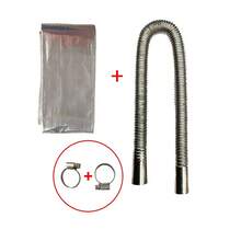 15cm, 60cm, 120cm, 200cm, 300cm Universal Car Parking Heater Exhaust Pipe And Exhaust Pipe Sleeve + 2 Clamps, Suitable For Truck And RV Heaters - PYG-zH - View 2