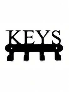 1pc Wall Mounted Key Holder - Metal Key Hooks, Easy Installation, Suitable For Entryway, Kitchen, Office - Casual Style Decorative Key Organizer Rack With Special Easy-Install Feature - Multicolor - View 8