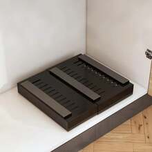 Organizador extensible para gabinetes, cajones extraíbles, estantes deslizantes resistentes para almacenamiento para cocina, despensa, baño - Negro - Ver 5