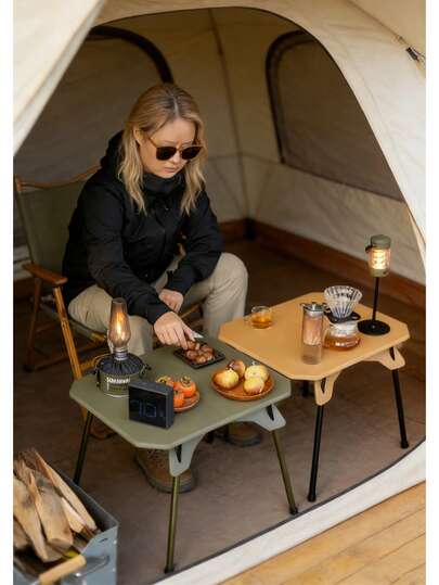 Outdoor Camping Table Ultralight Dual Purpose Table Portable Adjustable Folding Table For Camping Picnic BBQ Fishing