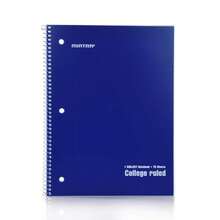 Spiral Notebooks - 1 Subject, Poly Cover, 70 Sheets, College Ruled, 8in X 10in, Bulk Pack, Primary Color Waterproof Covers, Set Of 6 - For Schoolsss, Office, Business, Professional (04659) - PolyCover-CollegeRuled - Xem 9