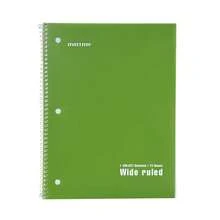 Spiral Notebooks - 1 Subject, Poly Cover, 70 Sheets, WIDE Ruled, 8in X 10in, Bulk Pack, Primary Color Waterproof Covers, Set Of 6 - For Schoolsss, Office, Business, Professional (04658) - PolyCover-wideRuled - View 10